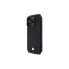 BMW funda rígida de piel Signature con compartimento para tarjetas para Apple iPhone 16 Pro Max 6,9 inch negra