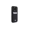 BMW funda rígida de piel Signature con compartimento para tarjetas para Apple iPhone 16 Pro Max 6,9 inch negra