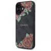 Guess GUHMP16SP4ROPEMCK funda rígida para Apple iPhone 16 6,1 inch negra 4G Flowers Print MagSafe