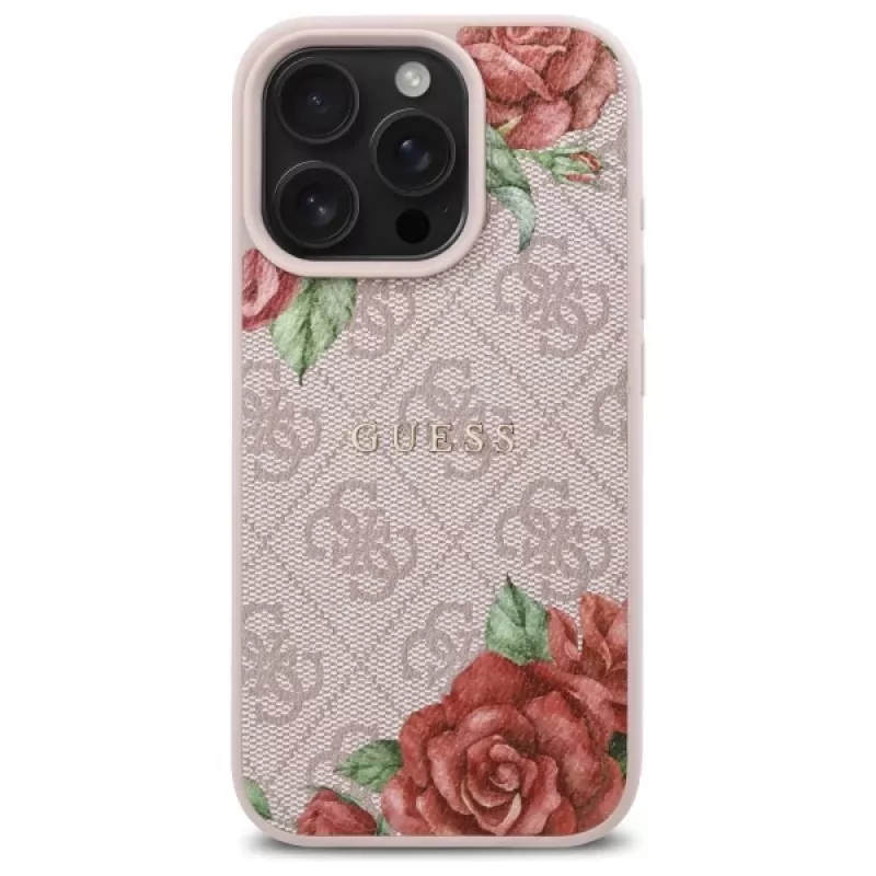 Guess GUHMP16LP4ROPEMCP Funda rígida para iPhone 16 Pro 6,3