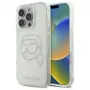 Karl Lagerfeld IML Rhinestones Karl Head Funda trasera para iPhone 16 Pro Max (transparente)