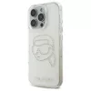 Karl Lagerfeld IML Rhinestones Karl Head Funda trasera para iPhone 16 Pro Max (transparente)