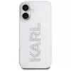 KARL LAGERFELD IML Rhinestones Logo Funda trasera para Apple iPhone 16 - transparente