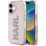Karl Lagerfeld IML Rhinestones Logo Funda trasera para iPhone 16, rosa