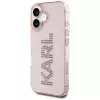 Karl Lagerfeld IML Rhinestones Logo Funda trasera para iPhone 16, rosa