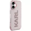 Karl Lagerfeld IML Rhinestones Logo Funda trasera para iPhone 16, rosa