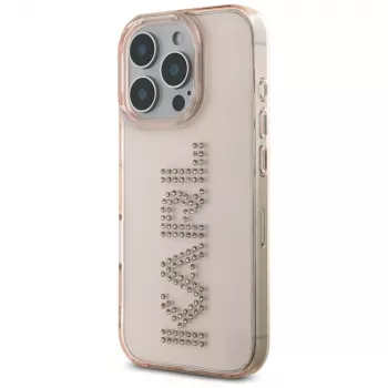 KARL LAGERFELD IML Rhinestones Logo Funda para iPhone 16 Pro Max rosa