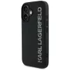 KARL LAGERFELD HC 3D Rubber Elongated Glitter Funda para iPhone 16, negra