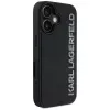 KARL LAGERFELD HC 3D Rubber Elongated Glitter Funda para iPhone 16, negra