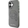 Karl Lagerfeld IML Rhinestones Karl Head Funda para iPhone 16 (negra)