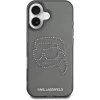 Karl Lagerfeld IML Rhinestones Karl Head Funda para iPhone 16 (negra)