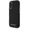 Karl Lagerfeld Saffiano FullWrapped Elongated Metal Logo Funda MagSafe para iPhone 16 negra