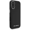 Karl Lagerfeld Saffiano FullWrapped Elongated Metal Logo Funda MagSafe para iPhone 16 negra