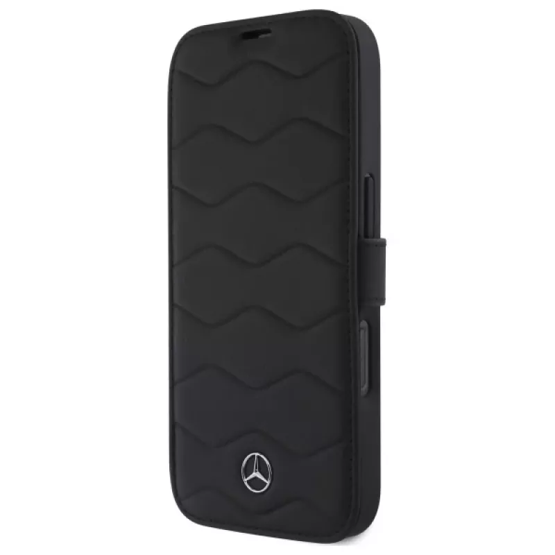 Mercedes-Benz MEBKP16X23RWRSK Funda tipo libro Leder Waves para iPhone 16 Pro Max 6,9