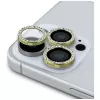 Guess BP Rhinestone Kit 2 en 1 de protector de pantalla y lente de cámara para iPhone 16 Pro Max oro