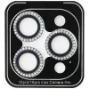 Guess BP Rhinestone Set 2 en 1 de protector de pantalla y lente de cámara para Apple iPhone 16 Pro Max - plata
