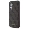 Guess Funda trasera 4G Metal Gold Logo para Samsung Galaxy S24 FE, marrón