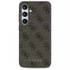 Guess Funda trasera 4G Metal Gold Logo para Samsung Galaxy S24 FE, marrón