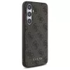 Guess Funda trasera 4G Metal Gold Logo para Samsung Galaxy S24 FE, marrón