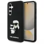 Karl Lagerfeld KLHCS24FE3DRKCNK S24 FE S721 funda rígida negra/negra 3D Rubber Karl&Choupette