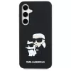 Karl Lagerfeld KLHCS24FE3DRKCNK S24 FE S721 funda rígida negra/negra 3D Rubber Karl&Choupette