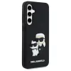 Karl Lagerfeld KLHCS24FE3DRKCNK S24 FE S721 funda rígida negra/negra 3D Rubber Karl&Choupette