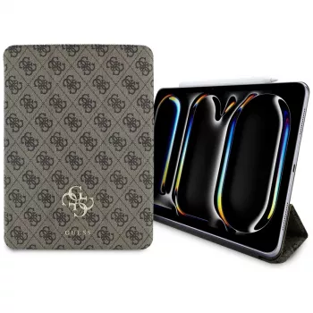 Guess GUFC11PM24PS4SGW Funda folio magnética 4G Big Logo para iPad Pro 11 M4 2024 / M5 2025 marrón