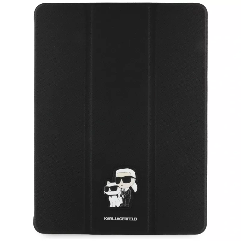 Karl Lagerfeld KLFC13RM24SAKCK Funda tipo libro magnética negra Saffiano Karl & Choupette para iPad Air 13 M2 2024 / M3 2025 / M4 2026