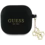 Guess Funda de silicona 4G Charm para AirPods 4 - negra