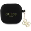 Guess Funda de silicona 4G Charm para AirPods 4 - negra