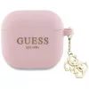 Guess GUA4LECG4P Funda para AirPods 4 rosa silicona 4G Charm