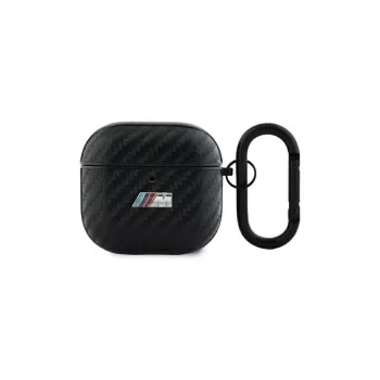 BMW BMA4CMPUCA Funda para AirPods 4 negra PU Carbon M Collection