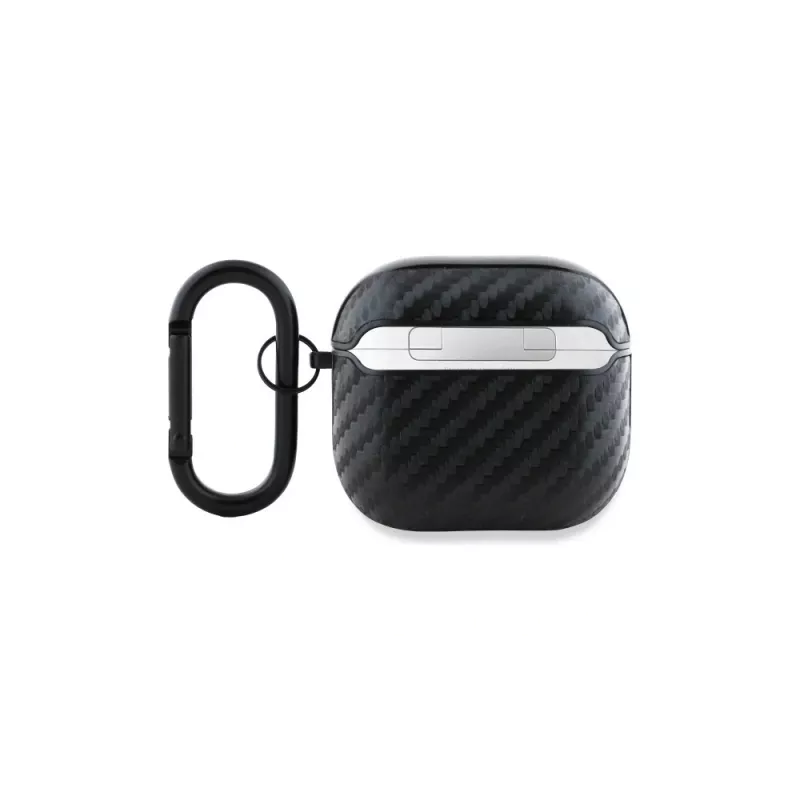 BMW BMA4CMPUCA Funda para AirPods 4 negra PU Carbon M Collection