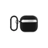 BMW BMA4SSLBK Funda para AirPods 4 negra piel auténtica logo plateado