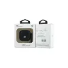BMW BMA4SSLBK Funda para AirPods 4 negra piel auténtica logo plateado