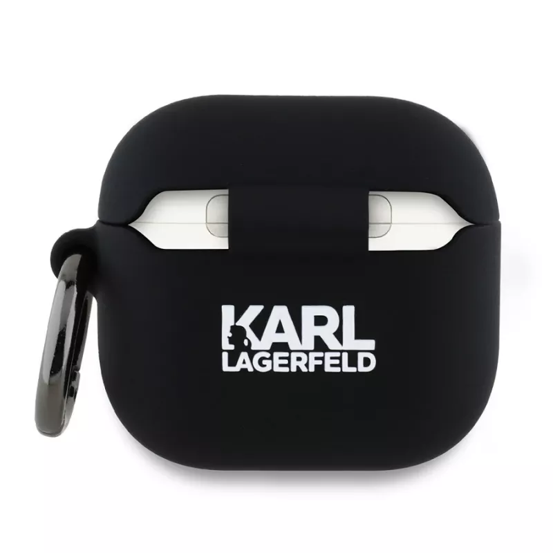 Karl Lagerfeld KLA4RUNCHK Funda AirPods 4 Negro Silicona Cabeza Choupette 3D