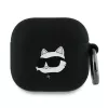 Karl Lagerfeld KLA4RUNCHK Funda AirPods 4 Negro Silicona Cabeza Choupette 3D