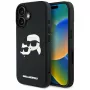 KARL LAGERFELD HC Funda 3D Rubber DoubleHeads para iPhone 16, Negro