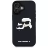 KARL LAGERFELD HC Funda 3D Rubber DoubleHeads para iPhone 16, Negro