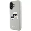 KARL LAGERFELD HC Funda 3D Rubber DoubleHeads para Apple iPhone 16 - Beige