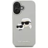 KARL LAGERFELD HC Funda 3D Rubber DoubleHeads para Apple iPhone 16 - Beige