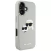 KARL LAGERFELD HC Funda 3D Rubber DoubleHeads para Apple iPhone 16 - Beige