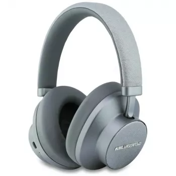 Karl Lagerfeld Auriculares over-ear Bluetooth ANC Saffiano Elongated Gris