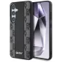 DKNY Funda MagSafe Leather Checkered Pattern para Samsung Galaxy S25, Negro