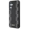 DKNY Funda MagSafe Leather Checkered Pattern para Samsung Galaxy S25, Negro