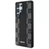 DKNY Funda MagSafe Piel Checkered Pattern para Samsung Galaxy S25 Ultra Negro