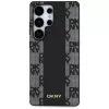 DKNY Funda MagSafe Piel Checkered Pattern para Samsung Galaxy S25 Ultra Negro
