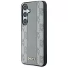 DKNY Funda MagSafe Piel Checkered Pattern para Samsung Galaxy S25 - Taupe