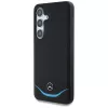MERCEDES-BENZ Funda Mercedes Leather Contrasted Blue Horizontal Curve MagSafe para Samsung Galaxy S25 Negro
