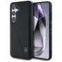 MERCEDES-BENZ Funda de piel con costuras curvas para Samsung Galaxy S25 Negro
